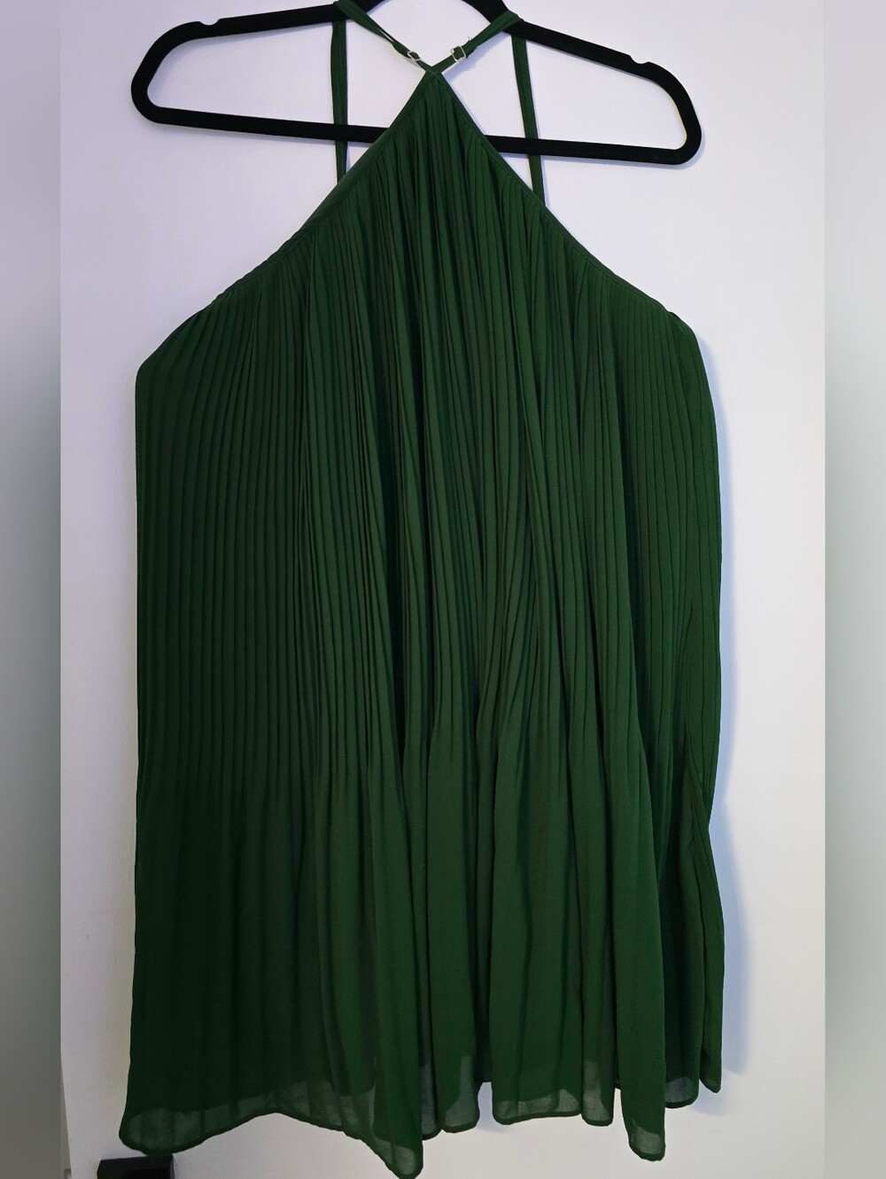 SHEIN Forest Green Pleated Dress
